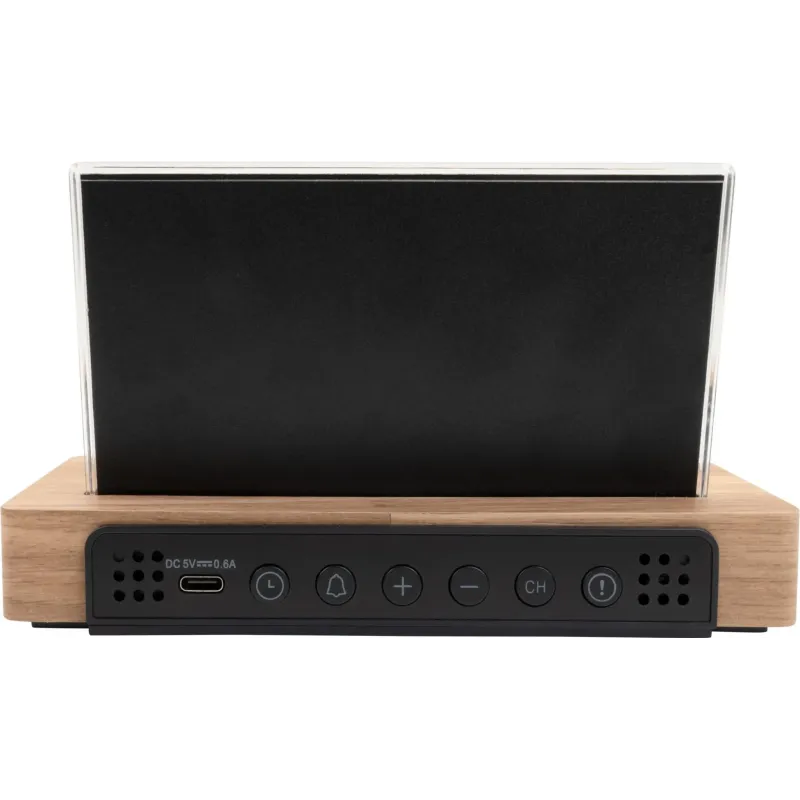 Réveil et station météo bois clair - THOMSON - REVCT600BB