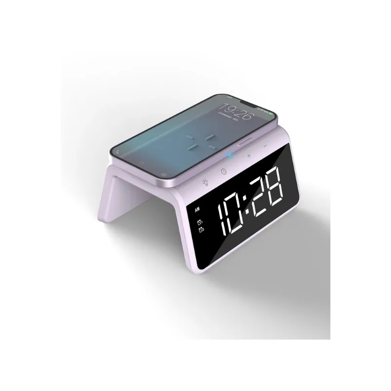 Radio réveil avec chargeur induction mauve - CALIBER - RADHCG019QI-PUCALI