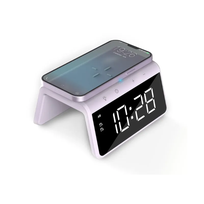 Radio réveil avec chargeur induction mauve - CALIBER - RADHCG019QI-PUCALI