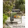Plancha à gaz 2 brûleurs noir - INVICTA - RODEZ677