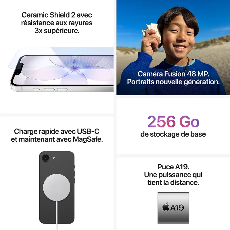 iPhone 17E 256Go rose - APPLE - MHRX4QN/A