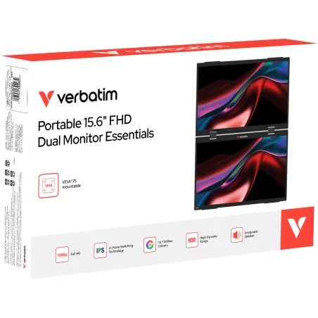 Double écran portable 15,6" FHD noir - VERBATIM - 04199000016