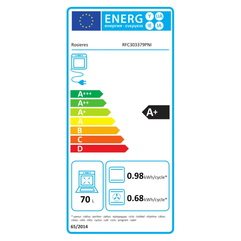 Four électrique encastrable catalyse noir - ROSIERES - RFC303379PNI
