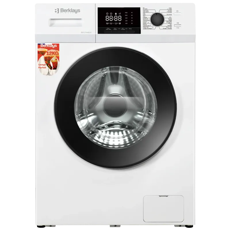 Lave-linge hublot 12kg 1400trs/min moteur inverter blanc - BERKLAYS - BW1214A5LW