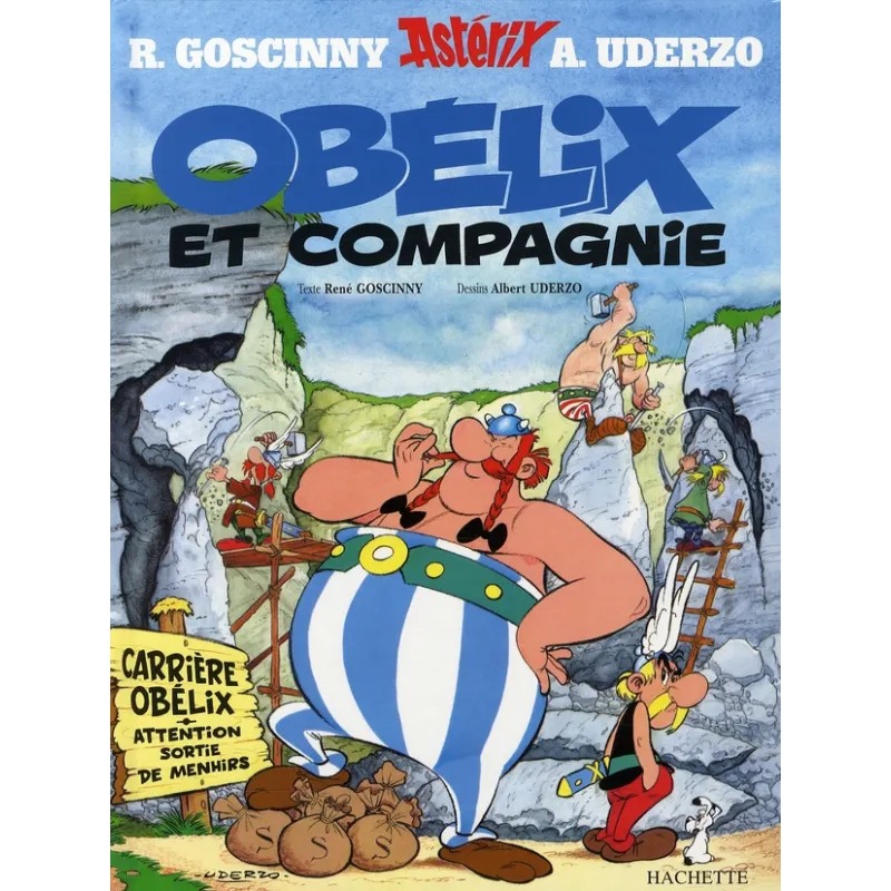 Astérix Tome 23 : Obélix et compagnie - René Goscinny, Albert Uderzo - Hachette - Grand format - ravate.com librairie reunion