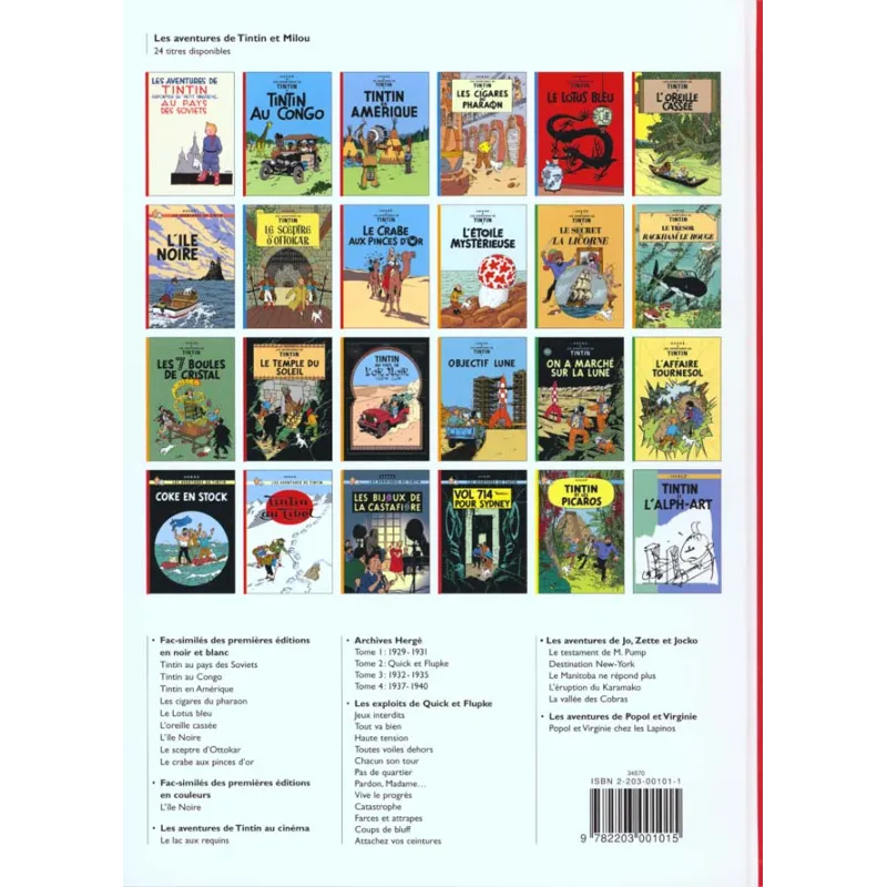 Les aventures de Tintin Tome 2 : Tintin au Congo - Hergé - Casterman - Grand format - ravate.com librairie reunion