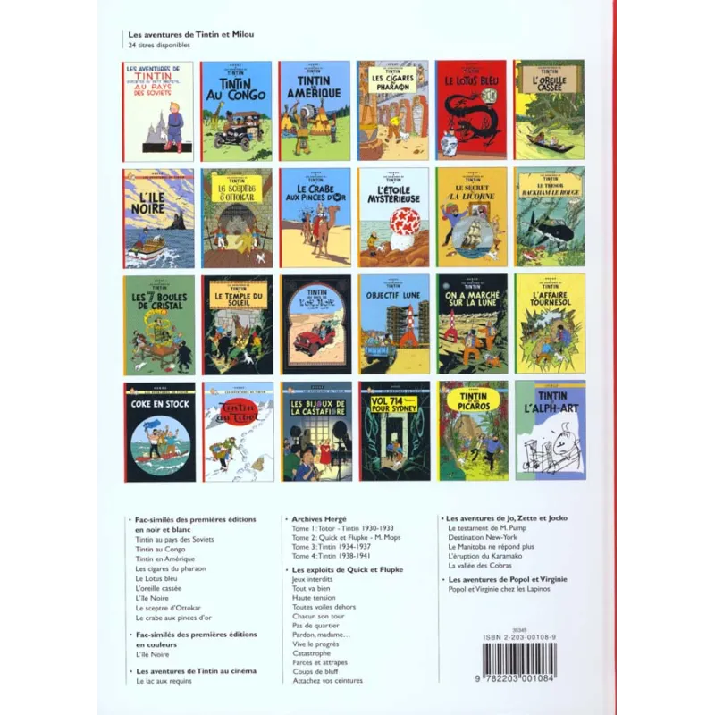 Les aventures de Tintin Tome 9 : le crabe aux pinces d - ravate.com librairie reunion