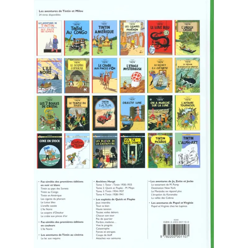 Les aventures de Tintin Tome 11 : le secret de la licorne - Hergé - Casterman - Grand format - ravate.com librairie reunion