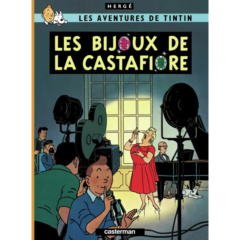 Les aventures de Tintin Tome 21 : les bijoux de la Castafiore - Hergé - Casterman - Grand format - ravate.com librairie reunion