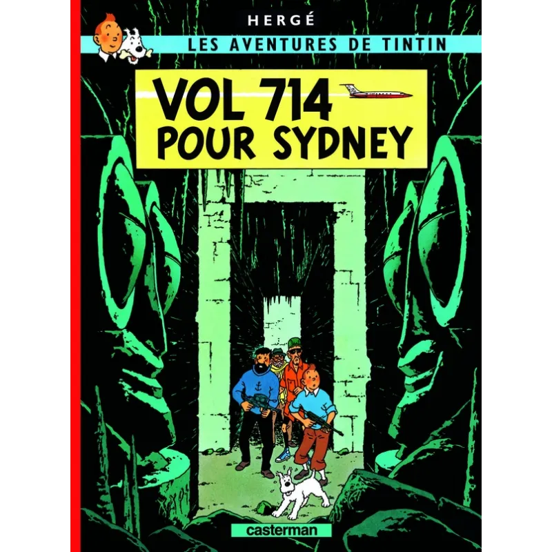 Les aventures de Tintin Tome 22 : vol 714 pour Sydney - Hergé - Casterman - Grand format - ravate.com librairie reunion