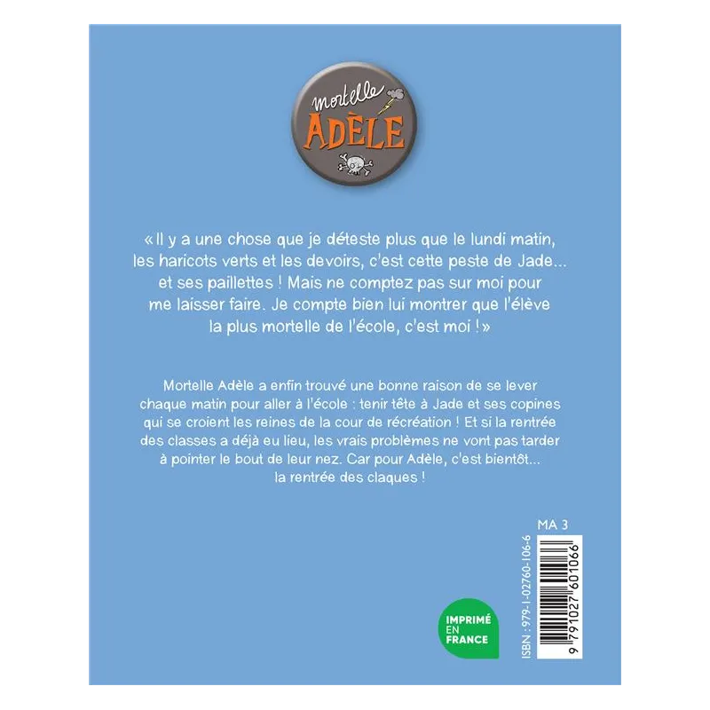 Mortelle Adèle Tome 9 : la rentrée des claques - Mr Tan, Diane Le Feyer - Bayard Jeunesse - Grand format - ravate.com...