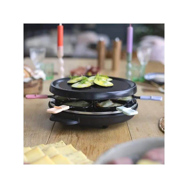 Appareil à raclette 6 personnes 800W noir - LIVOO - DOC207P