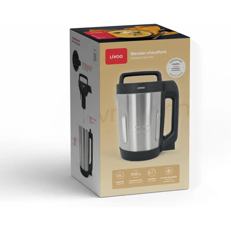 Blender chauffant à soupe 1,6L 1000W - LIVOO - DOP260N