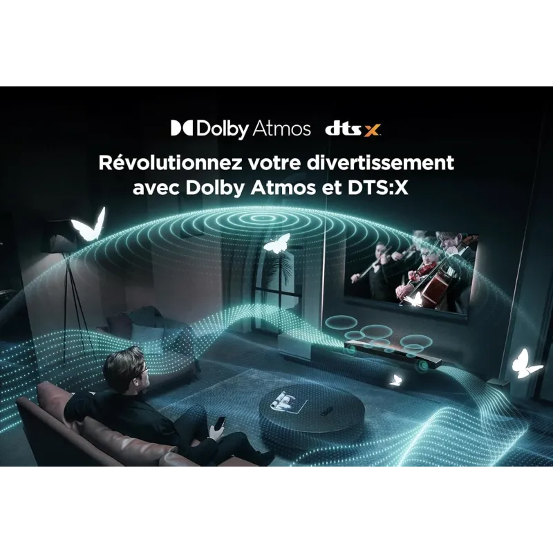Barre de son bluetooth Dolby Atmos 5.1.2 620W noir - TCL - Q75H