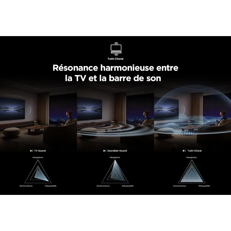 Barre de son bluetooth Dolby Atmos 5.1.2 620W noir - TCL - Q75H
