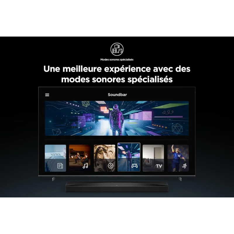 Barre de son bluetooth Dolby Atmos 5.1.2 620W noir - TCL - Q75H