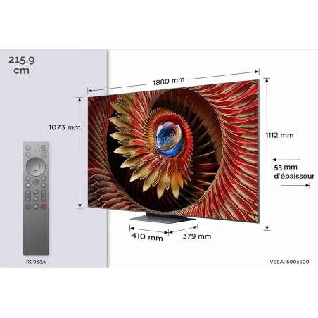 TV - QD MINI LED - TCL - 214cm - 4K - 144HZ - Smart TV - 85C8K