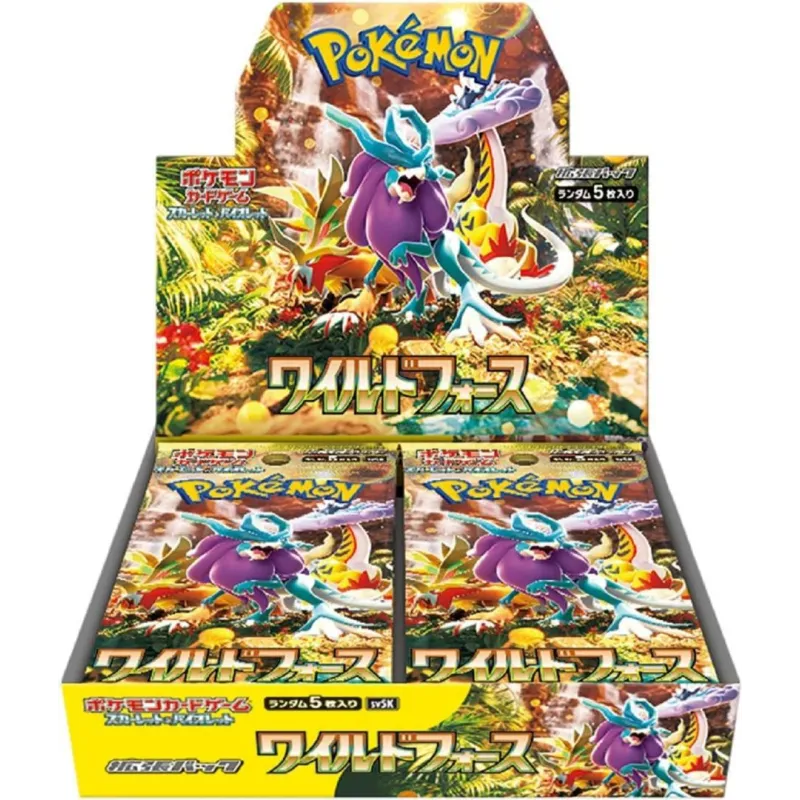 30 boosters de carte Pokémon japonaise Wild Force, Écarlate & Violet