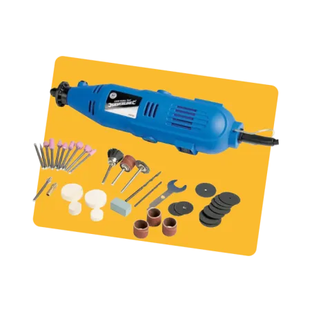 Outil rotatif multifonction 135W 10000-32500 tr/min Bleu - SILVERLINE