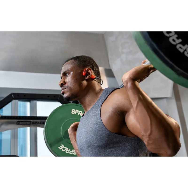 Casque à conduction osseuse OpenSwim Pro Bluetooth 5.4 MP3 32Go Rouge - SHOKZ - S711-ST-RD