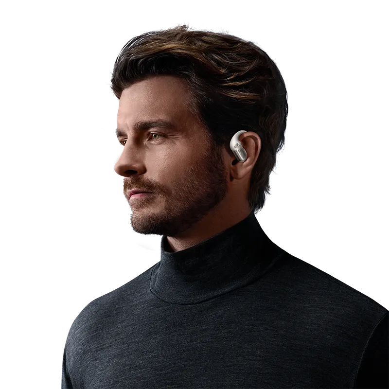 Écouteurs sans fil OpenFit Pro Bluetooth 6.1 USB-C Blanc - SHOKZ - T010-ST-WT
