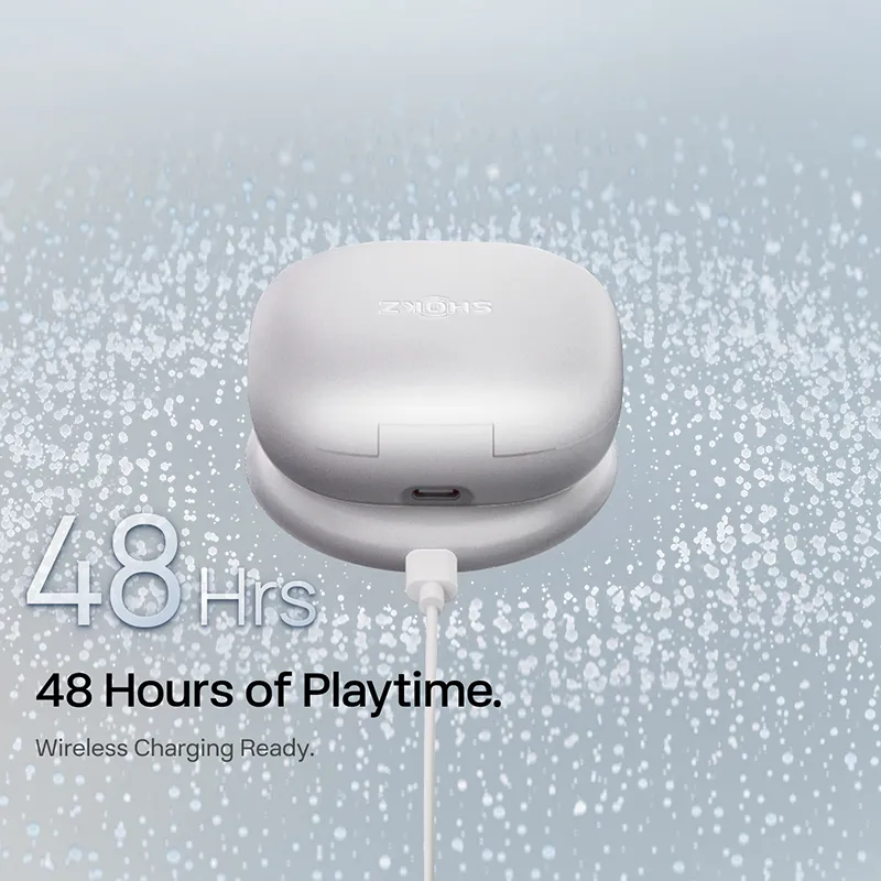 Écouteurs sans fil OpenFit 2+ Bluetooth 5.4 USB-C Gris - SHOKZ - T921-ST-GY