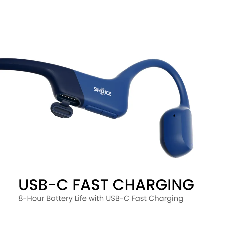 Casque à conduction osseuse OpenRun Bluetooth 5.1 USB-C Bleu Eclipse - SHOKZ - S805-ST-BL