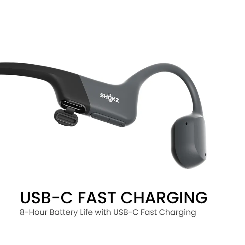 Casque à conduction osseuse OpenRun Bluetooth 5.1 USB-C Noir Cosmique - SHOKZ - S805-ST-BK