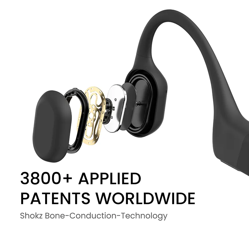 Casque à conduction osseuse OpenRun Bluetooth 5.1 USB-C Noir Cosmique - SHOKZ - S805-ST-BK