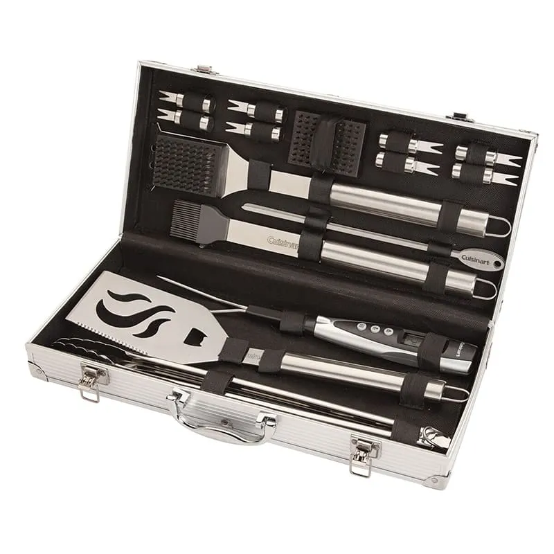 Kit d’outils de barbecue 20 pièces Inox - CUISINART - CGS5020EU