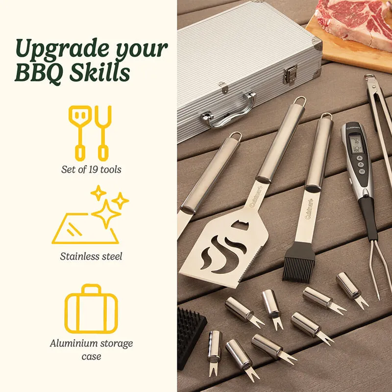 Kit d’outils de barbecue 20 pièces Inox - CUISINART - CGS5020EU