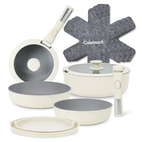 Batterie de cuisine 13 pièces ClickSmart Antiadhésive Crème - CUISINART - D53C13BGEU