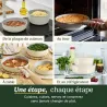 Batterie de cuisine 13 pièces ClickSmart Antiadhésive Crème - CUISINART - D53C13BGEU