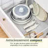 Batterie de cuisine 13 pièces ClickSmart Antiadhésive Crème - CUISINART - D53C13BGEU