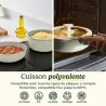 Batterie de cuisine 13 pièces ClickSmart Antiadhésive Crème - CUISINART - D53C13BGEU