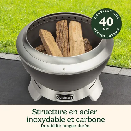 Brasero de table sans fumée Cleanburn 50 cm Noir - CUISINART - COH1900EU