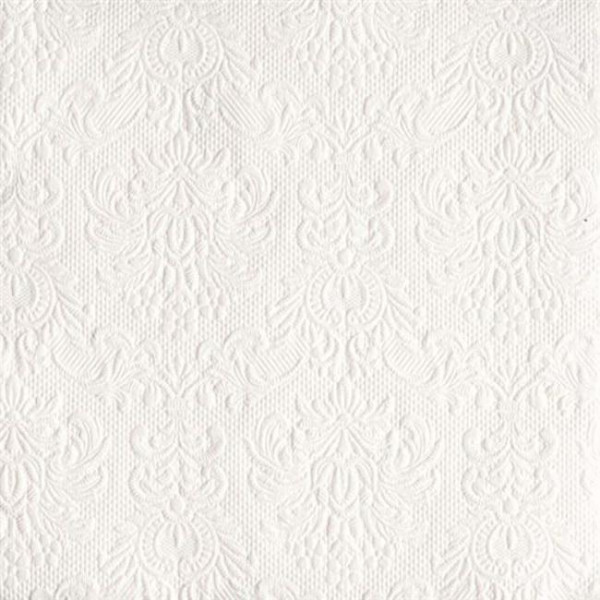 SERVIETTE PAPIER 33 X 33 CM ELEGANCE BLANC