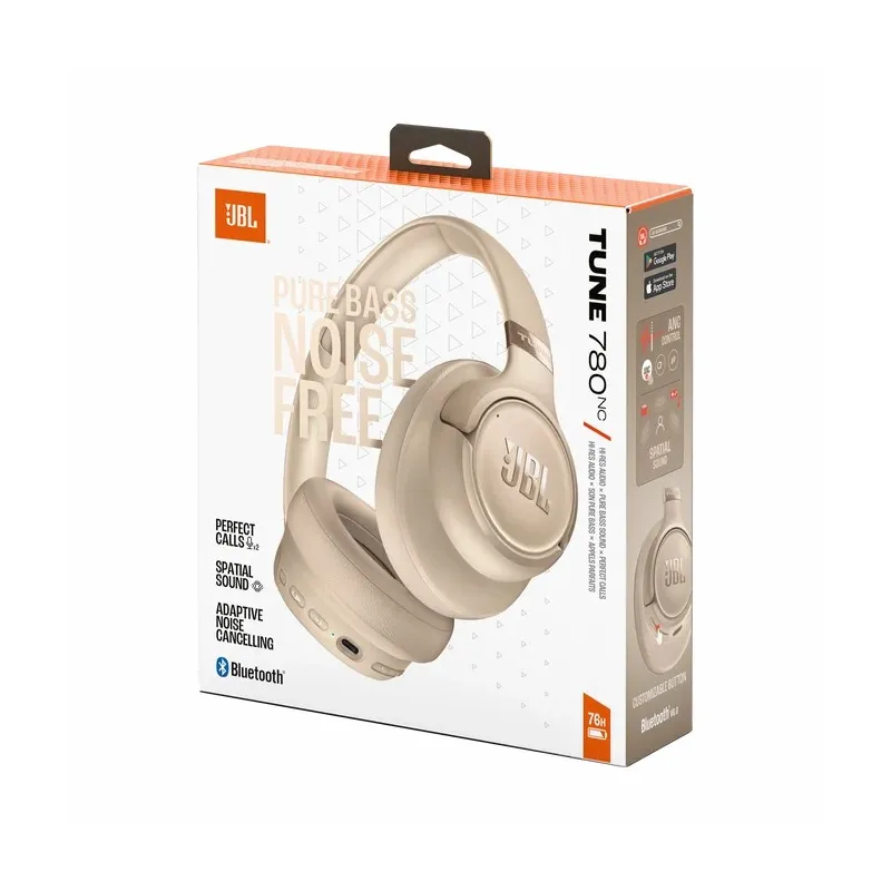 Casque circum-auriculaire sans fil à réduction de bruit Tune 780NC Beige - JBL - JBLT780NCBEG