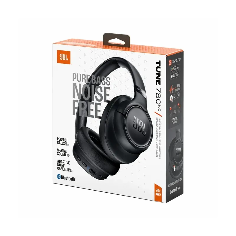 Casque circum-auriculaire sans fil à réduction de bruit Tune 780NC Noir - JBL - JBLT780NCBLK