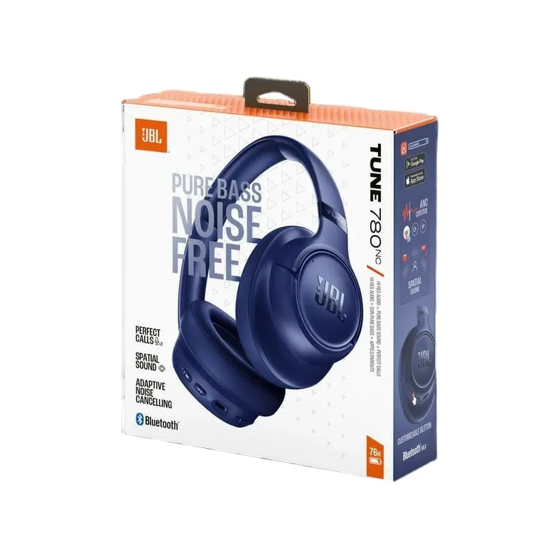 Casque circum-auriculaire sans fil à réduction de bruit Tune 780NC Bleu - JBL - JBLT780NCBLU