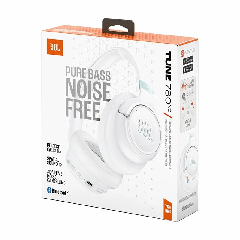Casque circum-auriculaire sans fil à réduction de bruit Tune 780NC Bleu - JBL - JBLT780NCWHT