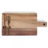 Plateau à fromage en acacia avec 2 couteaux - LIVOO - MEC138