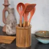 Set de 4 ustensiles de cuisine avec pot Terracotta - LIVOO - MES153