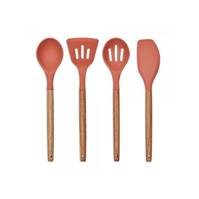 Set de 4 ustensiles de cuisine avec pot Terracotta - LIVOO - MES153