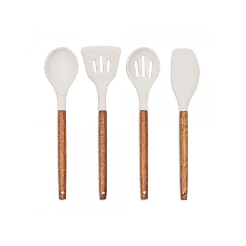 Set de 4 ustensiles de cuisine avec pot Gris - LIVOO - MES153G