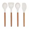 Set de 4 ustensiles de cuisine avec pot Gris - LIVOO - MES153G