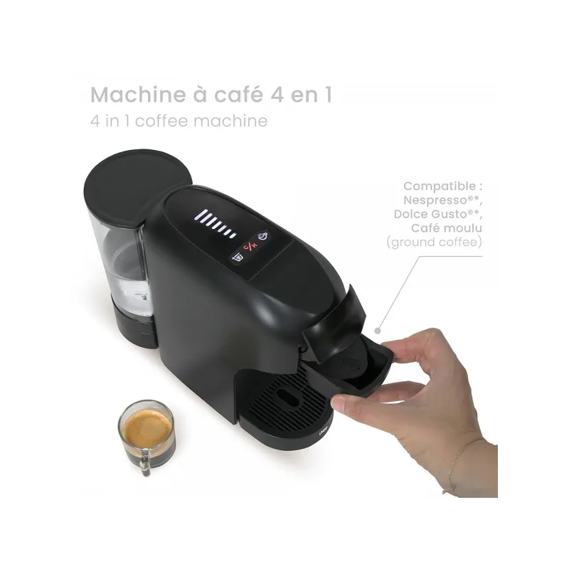 Machine à café multi-capsules 3 en 1 Noir - LIVOO - DOD217N