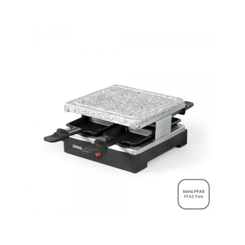 Appareil à raclette 4 personnes 600W Noir - LIVOO - DOC242
