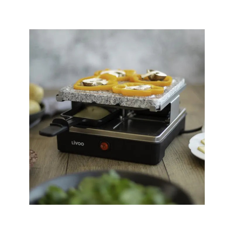 Appareil à raclette 4 personnes 600W Noir - LIVOO - DOC242