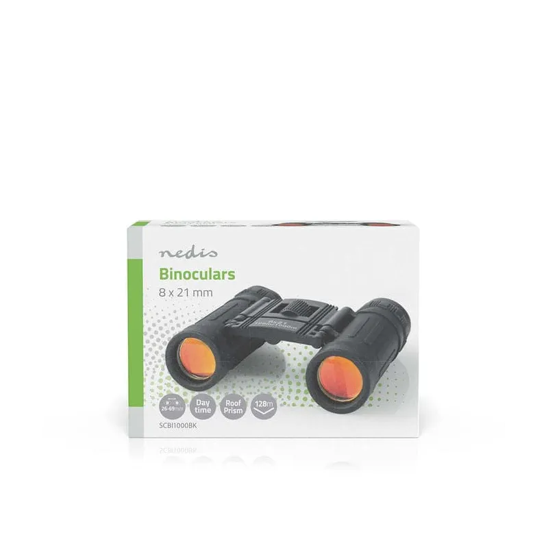 Jumelles Grossissement 8x Objectif 21mm Noir - NEDIS - SCBI1000BK